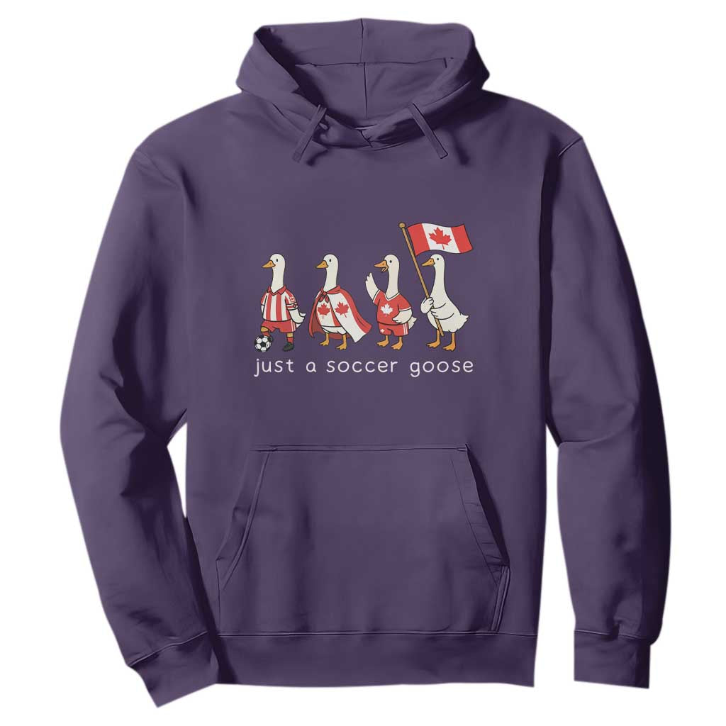 Funny Just A Soccer Goose Hoodie Canada Soccer Lover TS12 Purple Print Your Wear