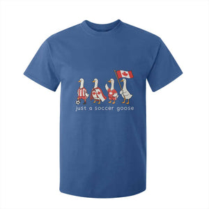 Funny Just A Soccer Goose T Shirt For Kid Canada Soccer Lover TS12 Royal Blue Print Your Wear