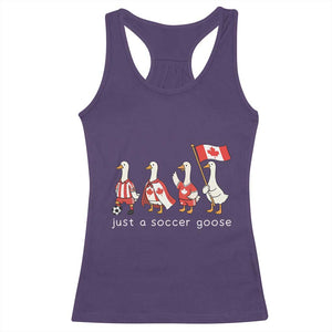Funny Just A Soccer Goose Racerback Tank Top Canada Soccer Lover TS12 Purple Print Your Wear