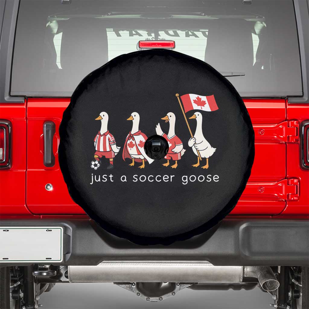 Funny Just A Soccer Goose Spare Tire Cover Canada Soccer Lover TS12 Black Print Your Wear