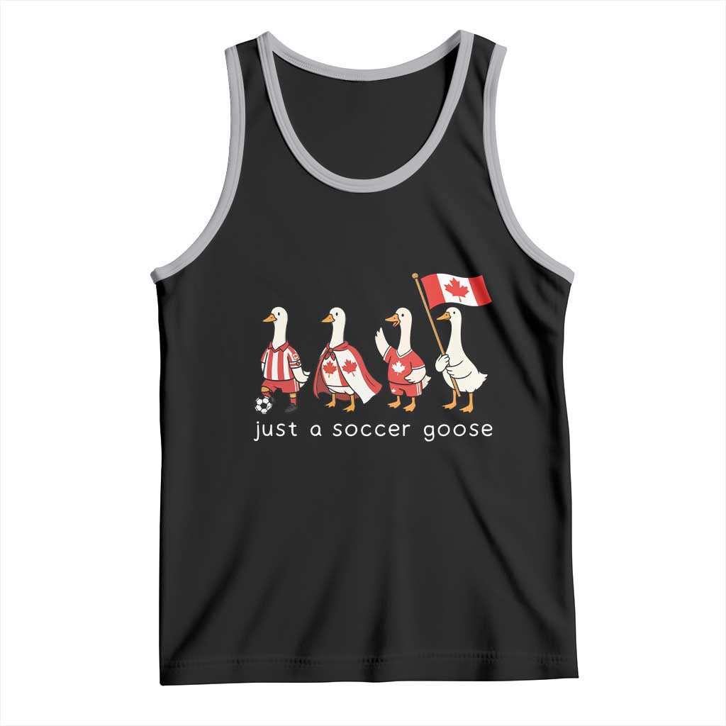 Funny Just A Soccer Goose Tank Top Canada Soccer Lover TS12 Black Athletic Heather Print Your Wear