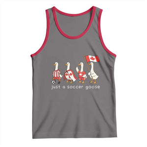 Funny Just A Soccer Goose Tank Top Canada Soccer Lover TS12 Deep Heather Red Print Your Wear