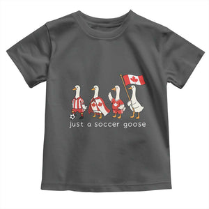 Funny Just A Soccer Goose Toddler T Shirt Canada Soccer Lover TS12 Dark Heather Print Your Wear