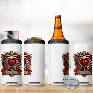 Love Runs Through My Bones 4 in 1 Can Cooler Tumbler Funny Skeleton Soccer Player Gift TS12 Print Your Wear