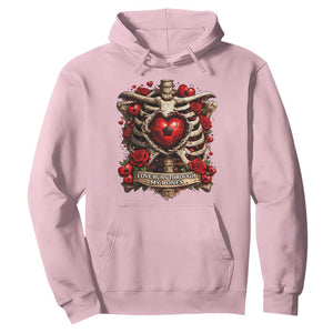 Love Runs Through My Bones Hoodie Funny Skeleton Soccer Player Gift TS12 Light Pink Print Your Wear