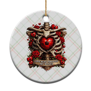 Love Runs Through My Bones Ceramic Ornament Funny Skeleton Soccer Player Gift TS12 1pc Christmas Plaid Print Your Wear