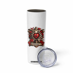 Love Runs Through My Bones Skinny Tumbler Funny Skeleton Soccer Player Gift TS12 Print Your Wear