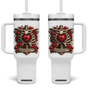 Love Runs Through My Bones Tumbler With Handle Funny Skeleton Soccer Player Gift TS12 One Size: 40 oz White Print Your Wear