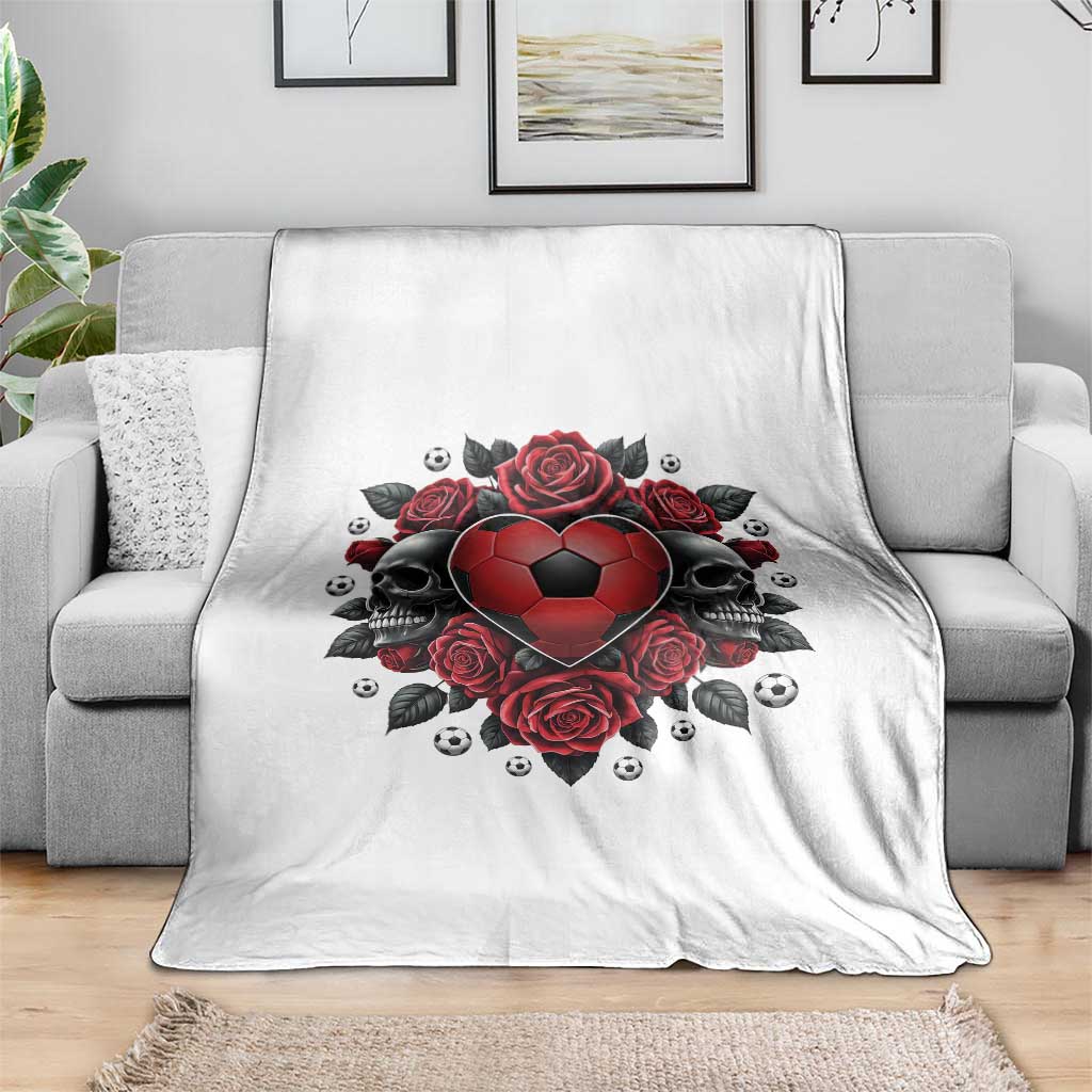 Skeleton Soccer Player Throw Blanket Valentine Day Gift TS12 Print Your Wear