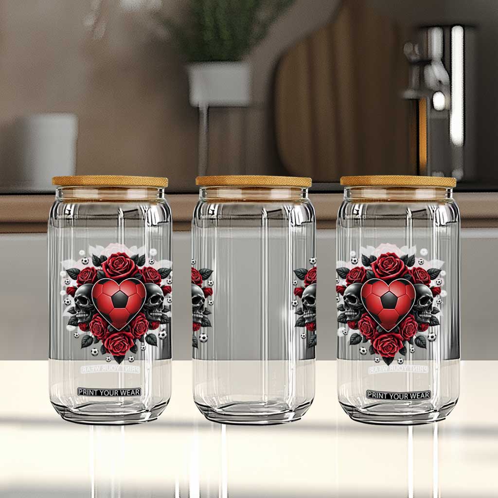 Skeleton Soccer Player Glass Can Valentine Day Gift TS12 Print Your Wear
