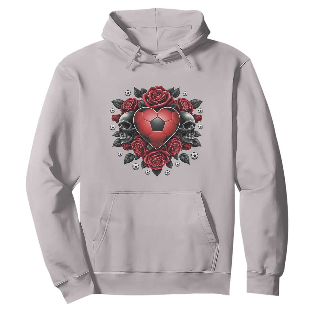 Skeleton Soccer Player Hoodie Valentine Day Gift TS12 Ice Gray Print Your Wear