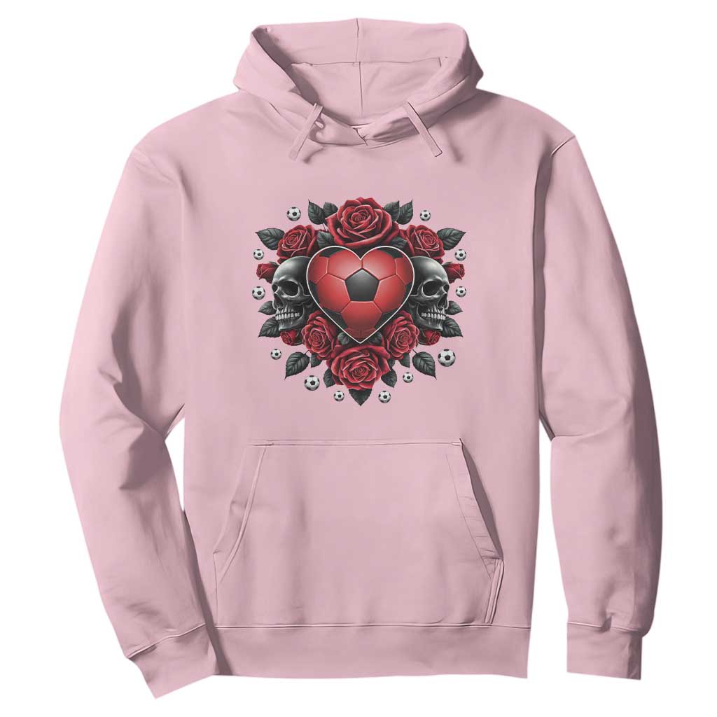 Skeleton Soccer Player Hoodie Valentine Day Gift TS12 Light Pink Print Your Wear