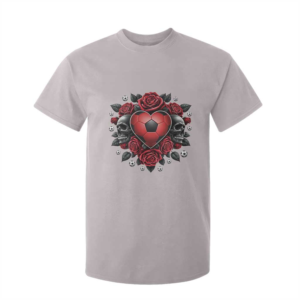 Skeleton Soccer Player T Shirt For Kid Valentine Day Gift TS12 Ice Gray Print Your Wear