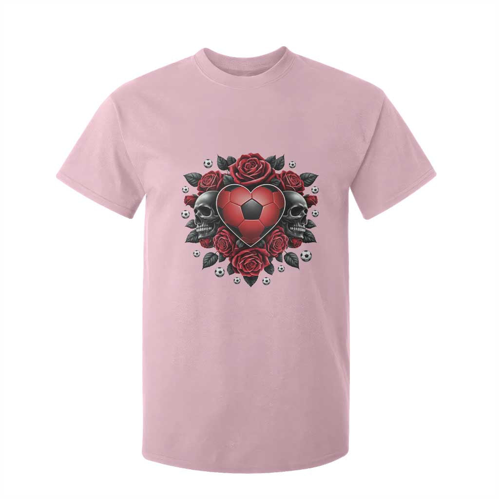 Skeleton Soccer Player T Shirt For Kid Valentine Day Gift TS12 Light Pink Print Your Wear