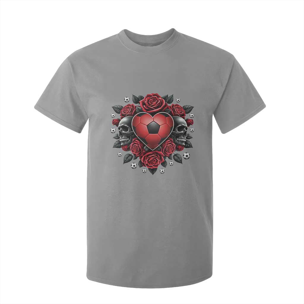 Skeleton Soccer Player T Shirt For Kid Valentine Day Gift TS12 Sport Gray Print Your Wear