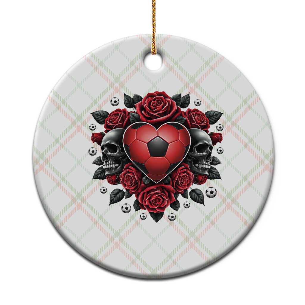 Skeleton Soccer Player Ceramic Ornament Valentine Day Gift TS12 1pc Christmas Plaid Print Your Wear