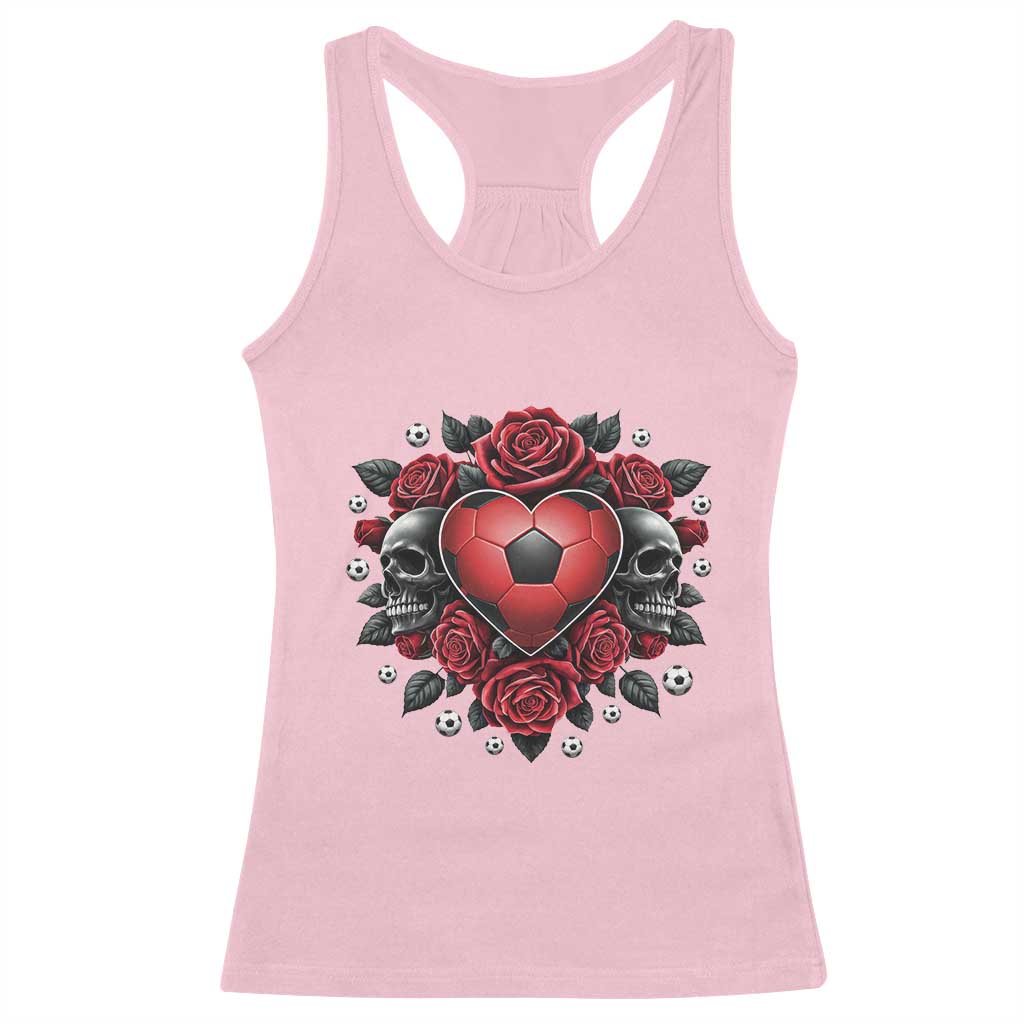 Skeleton Soccer Player Racerback Tank Top Valentine Day Gift TS12 Light Pink Print Your Wear
