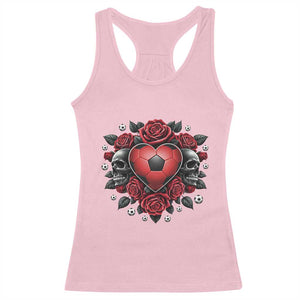 Skeleton Soccer Player Racerback Tank Top Valentine Day Gift TS12 Light Pink Print Your Wear