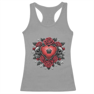 Skeleton Soccer Player Racerback Tank Top Valentine Day Gift TS12 Sport Gray Print Your Wear