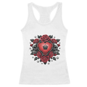 Skeleton Soccer Player Racerback Tank Top Valentine Day Gift TS12 White Print Your Wear