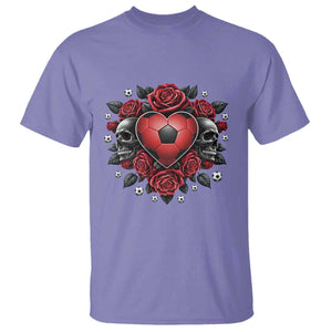 Skeleton Soccer Player T Shirt Valentine Day Gift TS12 Violet Print Your Wear