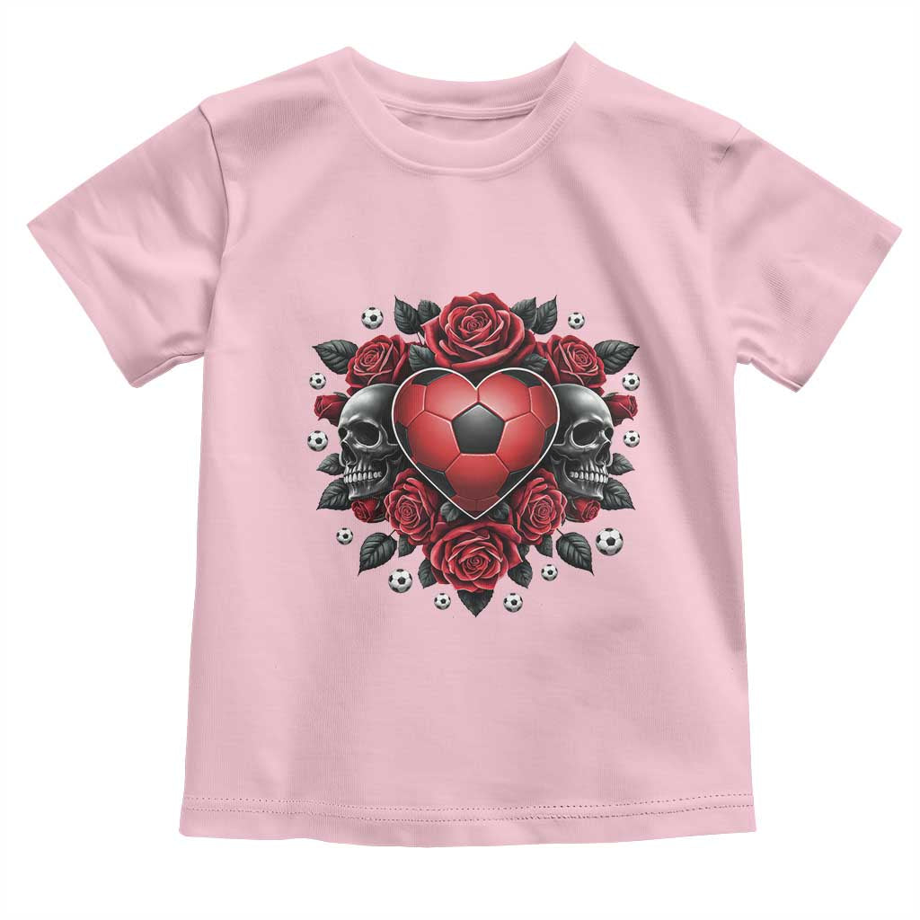 Skeleton Soccer Player Toddler T Shirt Valentine Day Gift TS12 Light Pink Print Your Wear