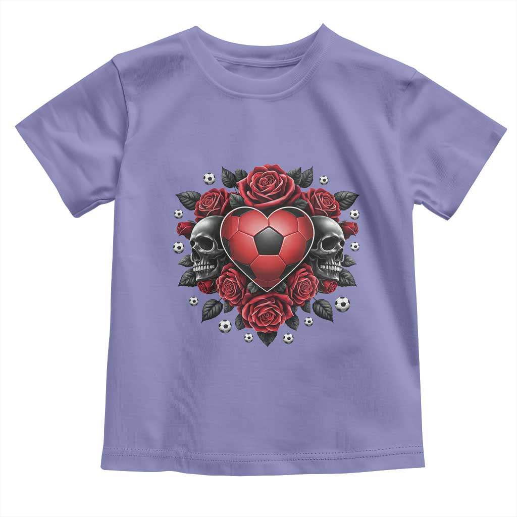 Skeleton Soccer Player Toddler T Shirt Valentine Day Gift TS12 Violet Print Your Wear