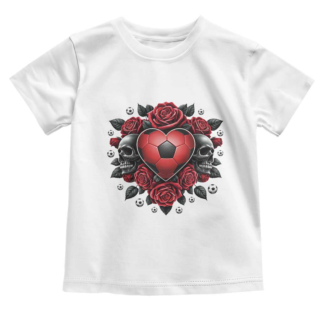 Skeleton Soccer Player Toddler T Shirt Valentine Day Gift TS12 White Print Your Wear