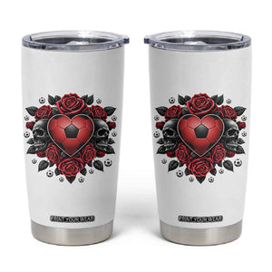 Skeleton Soccer Player Tumbler Cup Valentine Day Gift TS12 White Print Your Wear