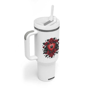 Skeleton Soccer Player Tumbler With Handle Valentine Day Gift TS12 Print Your Wear