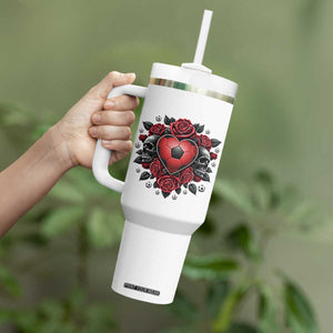 Skeleton Soccer Player Tumbler With Handle Valentine Day Gift TS12 Print Your Wear