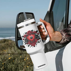 Skeleton Soccer Player Tumbler With Handle Valentine Day Gift TS12 Print Your Wear