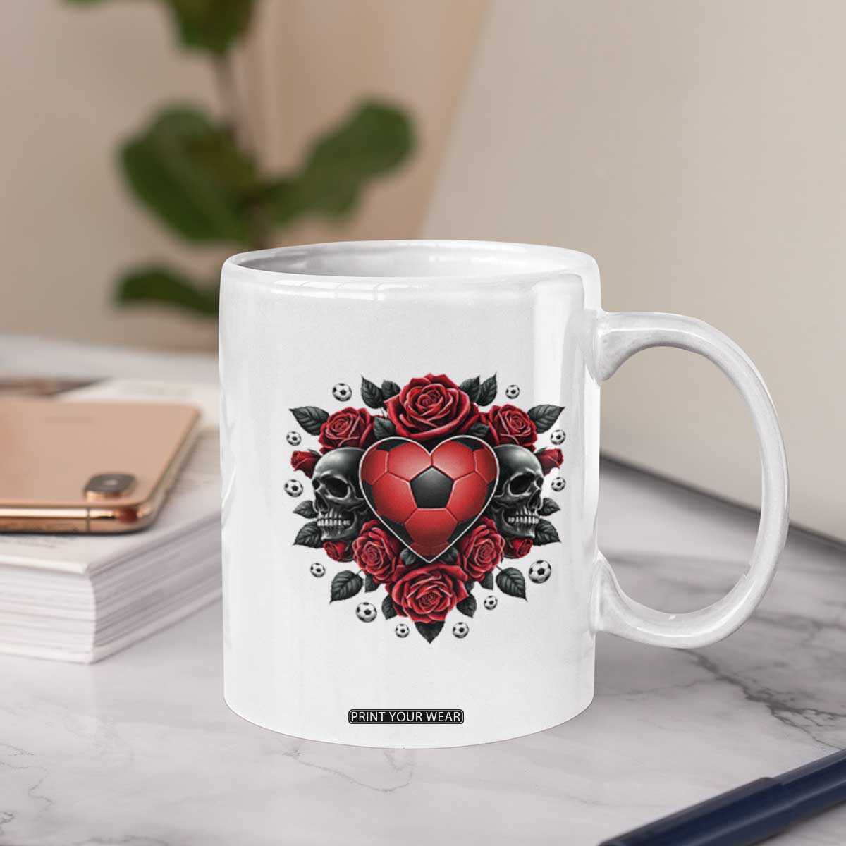 Skeleton Soccer Player Coffee Mug Valentine Day Gift TS12 Print Your Wear