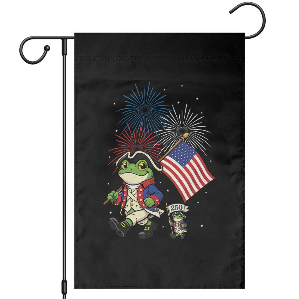 Funny Patriotic Frog Garden Flag Celebrating 250 Years Of Freedom TS12 Black Print Your Wear