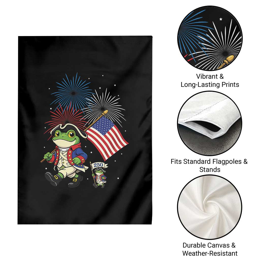 Funny Patriotic Frog Garden Flag Celebrating 250 Years Of Freedom TS12 Print Your Wear