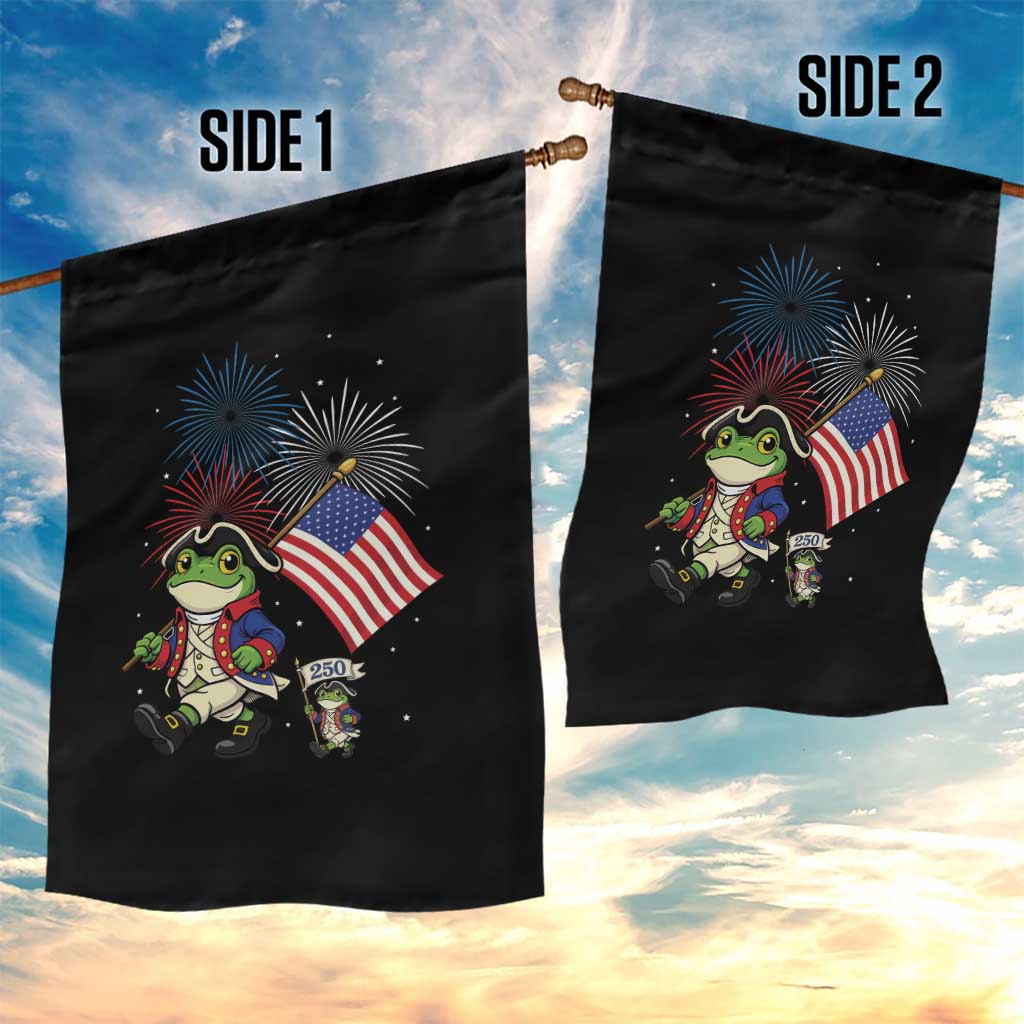 Funny Patriotic Frog Garden Flag Celebrating 250 Years Of Freedom TS12 Print Your Wear