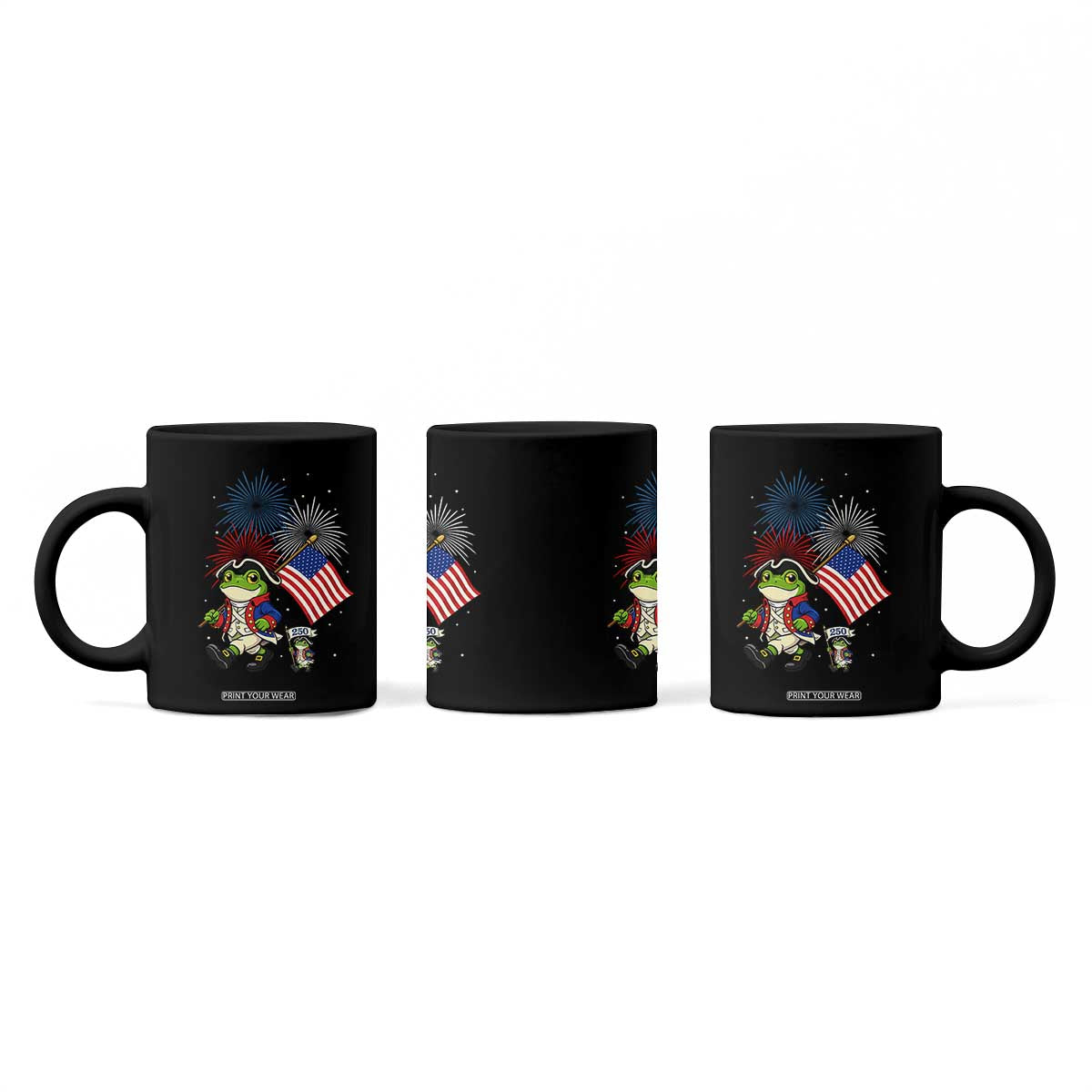 Funny Patriotic Frog Coffee Mug Celebrating 250 Years Of Freedom TS12 Print Your Wear