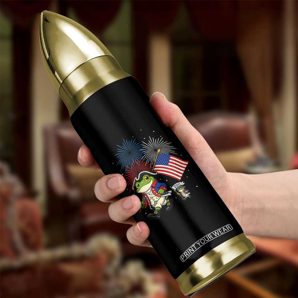 Funny Patriotic Frog Bullet Tumbler Celebrating 250 Years Of Freedom TS12 Print Your Wear
