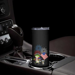 Funny Patriotic Frog Skinny Tumbler Celebrating 250 Years Of Freedom TS12 Print Your Wear
