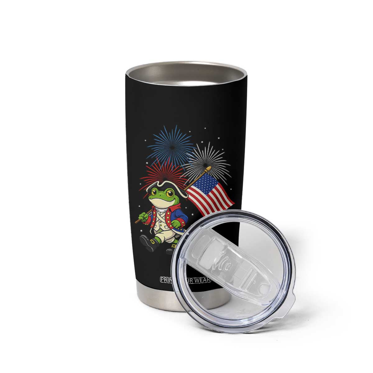 Funny Patriotic Frog Tumbler Cup Celebrating 250 Years Of Freedom TS12 Print Your Wear