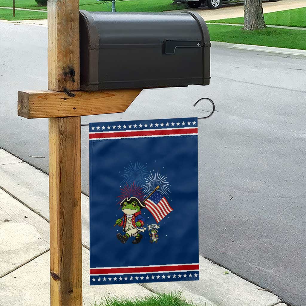 Funny Patriotic Frog Garden Flag Celebrating 250 Years Of Freedom TS12 Classic Blue Red Print Your Wear