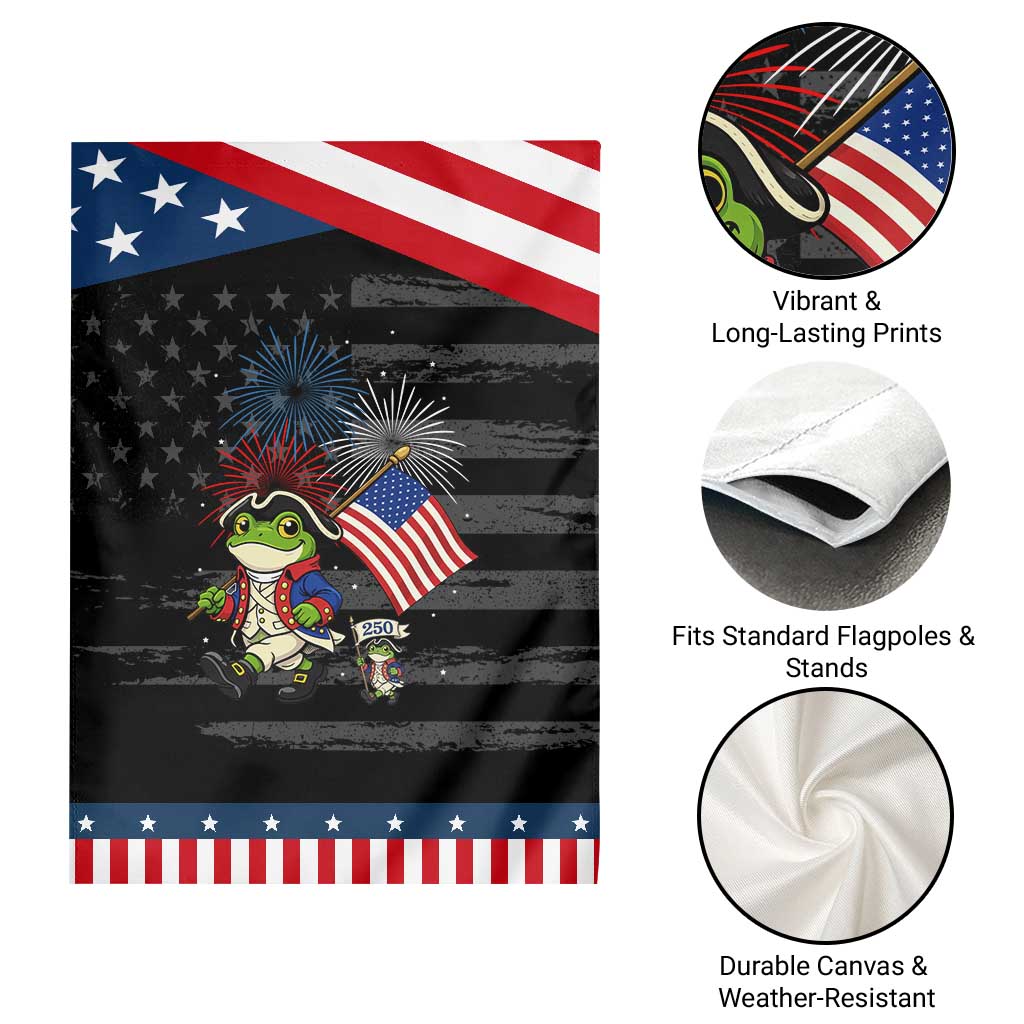 Funny Patriotic Frog Garden Flag Celebrating 250 Years Of Freedom TS12 Print Your Wear
