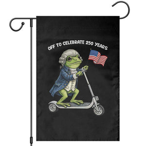 Funny Patriotic Frog Garden Flag Off To Celebrate 250 Years Of Freedom TS12 Black Print Your Wear