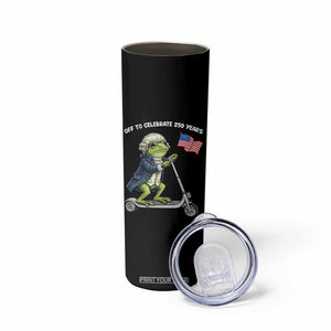 Funny Patriotic Frog Skinny Tumbler Off To Celebrate 250 Years Of Freedom TS12 Print Your Wear