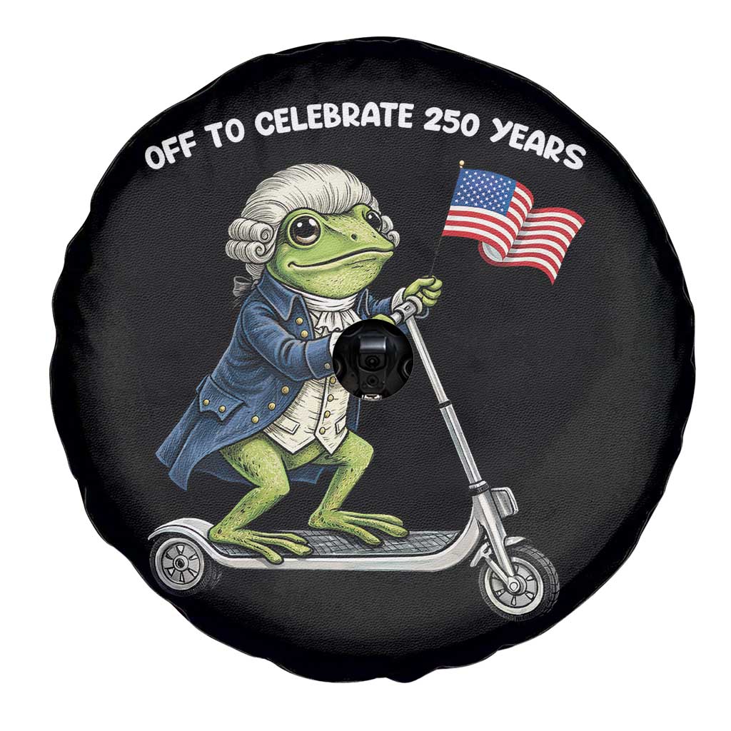 Funny Patriotic Frog Spare Tire Cover Off To Celebrate 250 Years Of Freedom TS12 Print Your Wear
