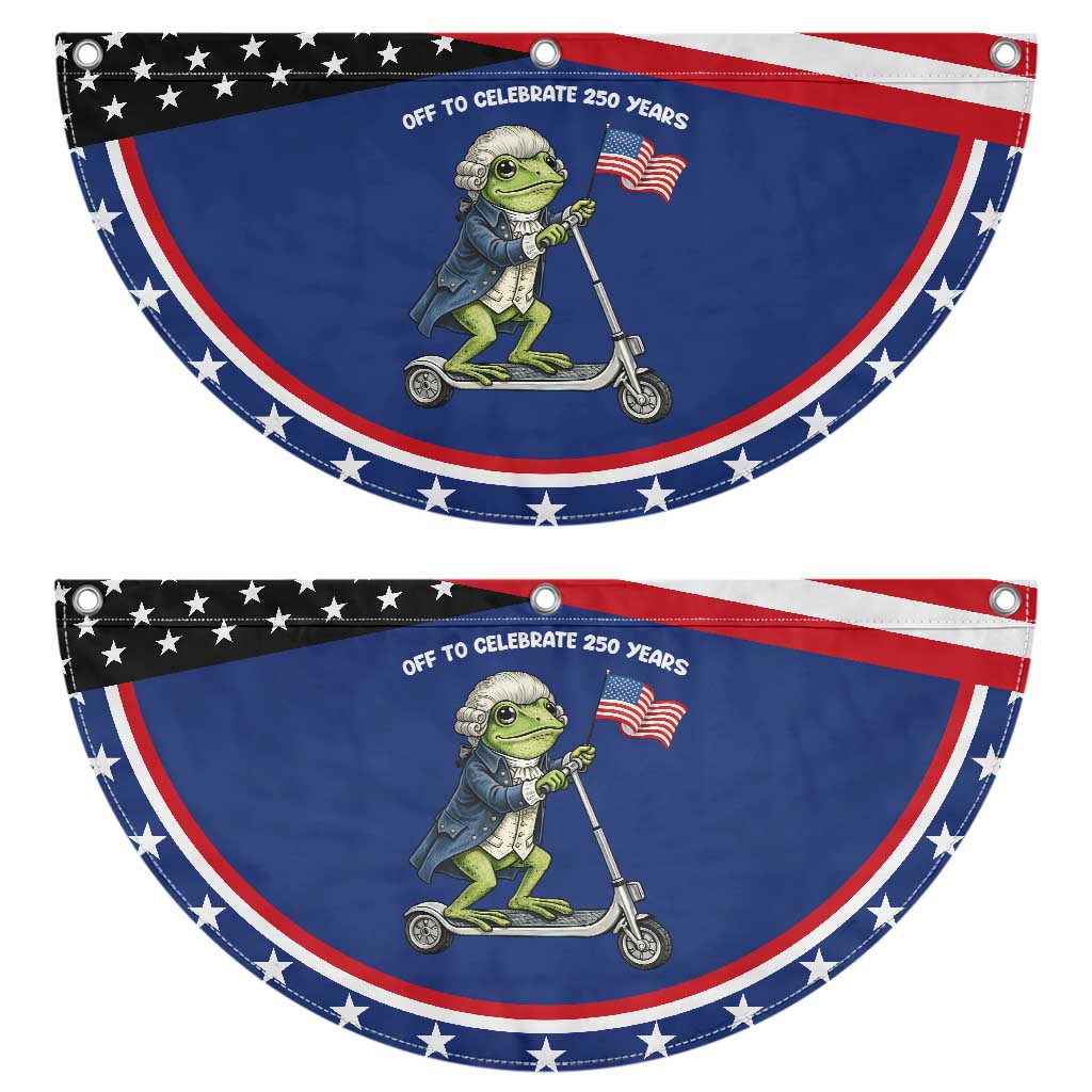 Funny Frog Patriotic Fan Flag Off To Celebrate 250 Years Of Freedom