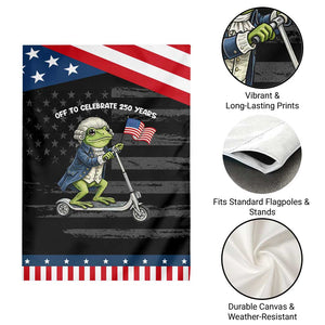 Funny Patriotic Frog Garden Flag Off To Celebrate 250 Years Of Freedom TS12 Print Your Wear