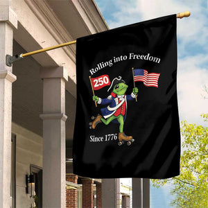 Funny Patriotic Frog Garden Flag Rolling Into 250 Years Of Liberty TS12 Print Your Wear