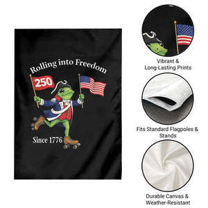 Funny Patriotic Frog Garden Flag Rolling Into 250 Years Of Liberty TS12 Print Your Wear