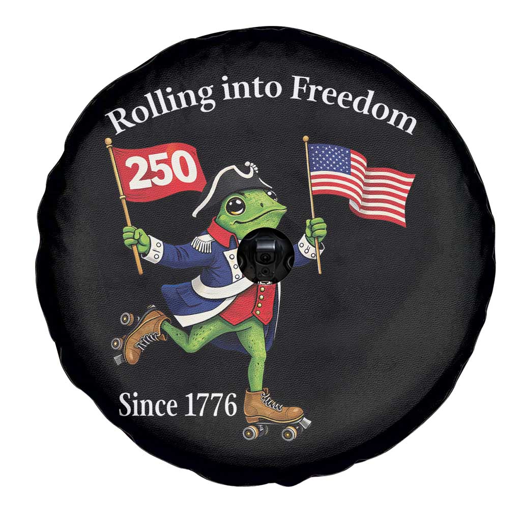 Funny Patriotic Frog Spare Tire Cover Rolling Into 250 Years Of Liberty TS12 Print Your Wear